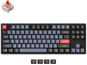 Keychron K8 Pro 80% Wireless Mechanical Keyboard (ANSI, Aluminium body, RGB, Hot Swap, US, Pro Red Switch)