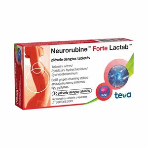Neurorubine Forte Lactab plėvele dengtos tabletės N20