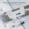 Royal Kludge RK100 Tri-mode Wireless Keyboard | 96%, Hot-swap, Brown Switches, US, White