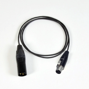 Mini XLR (F) / XLR (M) audio cable - 0,3m