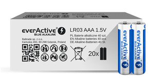 everActive BATTERIES LR03/AAA BLUE ALKALINE 40 PCS
