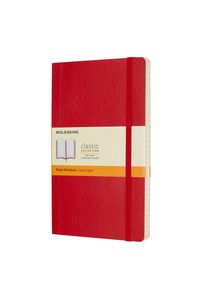 Užrašų knygutė Moleskine Classic 13x21cm, linijomis, minkštu viršeliu, raudonos spalvos