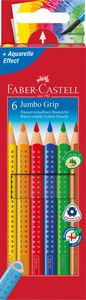 Spalvoti pieštukai Faber-Castell Grip, 6 spalvos