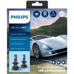 LED lemputės H7 12/24V Philips Ultinon Pro9100 HL