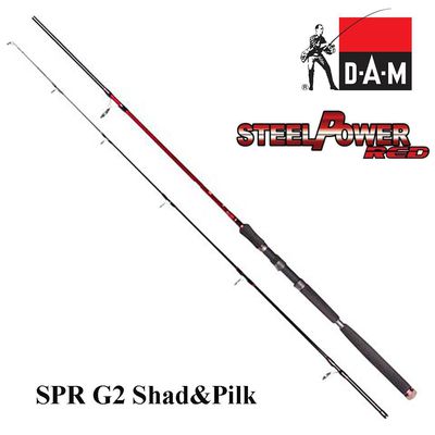 Spinningas DAM Steelpower G2 Red Shad & Pilk 2.40 m, 40-170 g
