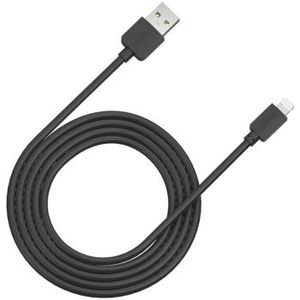 CANYON CFI-1 Lightning USB Cable for Apple, round, cable length 1m, Black, 15.9*7*1000mm, 0.018kg