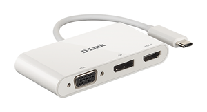Adapteris D-Link 3-in-1 USB-C to HDMI/VGA/DisplayPort Adapter DUB-V310	 0.11 m