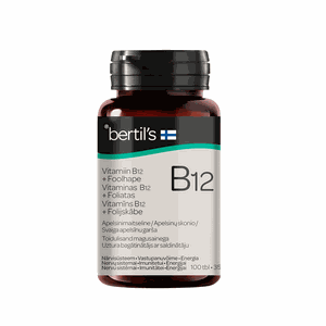 Bertil’s Vitaminas B12 1000 µg ir Folio rūgštis 250 µg tabletės N100