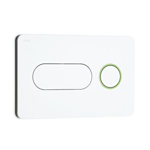 Mygtukas PL8 Dual Flush potinkiniams JIKA mod. PRO, baltas, apvadas žalias.