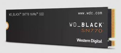 WD Black SSD SN770 NVMe 2TB PCIe Gen4 M.2 Read speed 5150 MB/s, Write speed 4850 MB/s