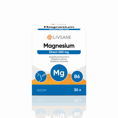 Livsane MAGNESIUM DIRECT 400 mg paketėliai N30