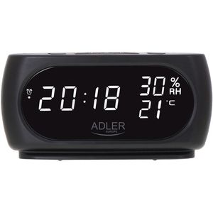 Skaitmeninis laikrodis su termometru Adler AD 1186 Black