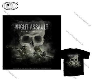 Marškinėliai "Milpictures" juodi "Night assault" M