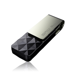 SILICON POWER 64GB, USB 3.0 FLASH DRIVE, BLAZE SERIES B30, BLACK