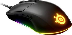SteelSeries Rival 3 Black Wired Gaming Optical Mouse | 8500 CPI | 300 IPS | 1000Hz | 6 Buttons | Mechanical switches