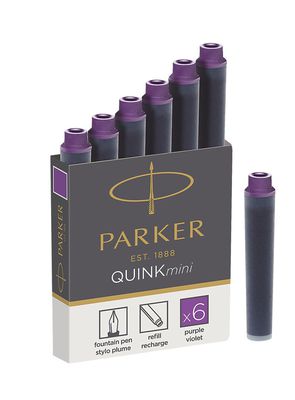 Kapsulės Parker Quink Mini, violetinės spalvos