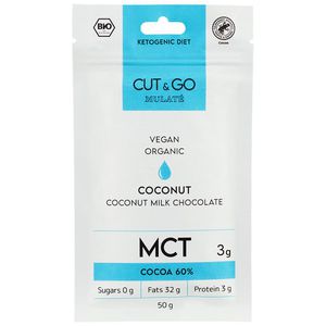 Šviesus šokoladas COCONUT su MCT, ekologiškas