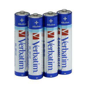 1x4 Verbatim Alkaline Battery Micro AAA LR 03