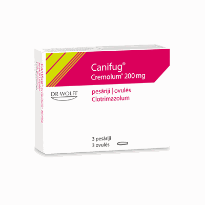 Canifug Cremolum 200 mg makšties ovulės N3