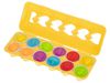 MONTESSORI lavinamasis žaislas Sujungiami kiaušiniai su vaisiais ir spalvomis
