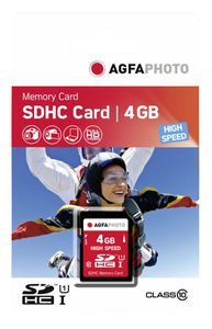AgfaPhoto SDHC Card 4GB High Speed Class 10 UHS I