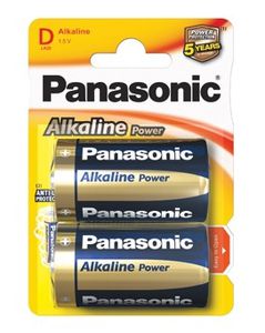 Panasonic Power Bronze Alkaline D size (LR20APB), 2-pack