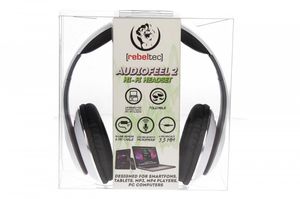Rebeltec Stereo headphones with 4pin mini jack AUDIOFEEL2 WHITE