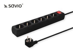 Elmak Power strip with anti-surge protection 6 outlets with ground wire, 5m Savio LZ-04