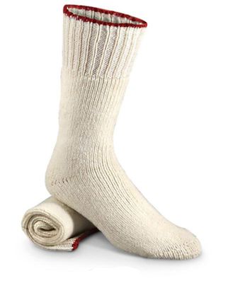Baltos šiltos žieminės kojinės L