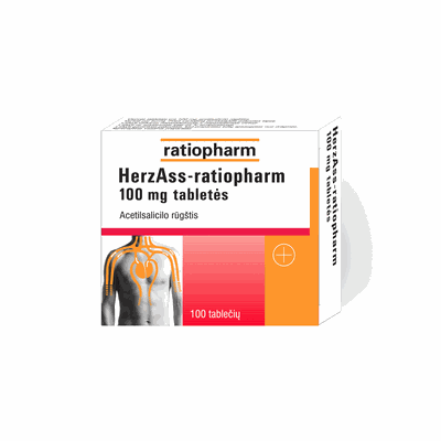 HerzASS-ratiopharm 100 mg tabletės N100