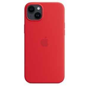 Apple 14 Plus Silicone Case with MagSafe Red
