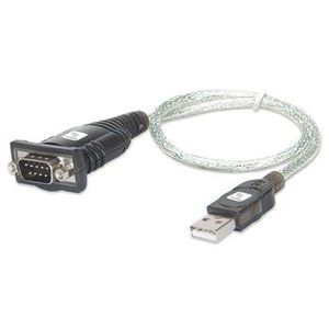 Techly IDATA USB-SER-2T serijinis kabelis Permatomas 0,45 m USB A tipo DB-9