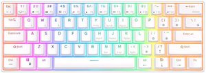 Royal Kludge RK61 TKL Keyboard | 60%, Hot-swap, Blue Switches, US, White