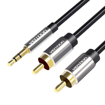 Vention 2xRCA cable (Cinch) jack to 3.5mm BCFBD 0.5m (black)