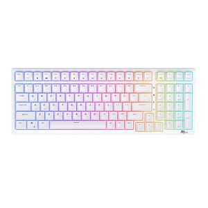 Royal Kludge RK98 White Wireless Mechanical Keyboard | 98%, Hot-swap, Red switches, US