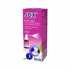 Jox 85/1 mg/ml burnos gleivinės, gerklų ir ryklės purškalas 30 ml