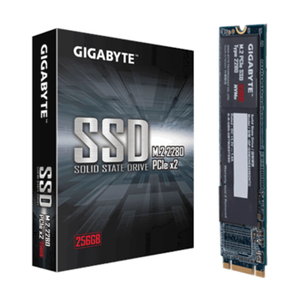 GIGABYTE 256GB M.2 NVMe SSD Write speed 800 MB/s, Read speed 1200 MB/s