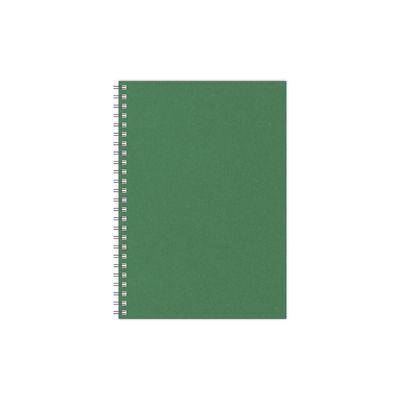Kalendorius - užrašinė TIMER, su spirale, A5, be datų, 224 lapai, taškeliais, kartoniniu viršeliu, smaragdų žalia