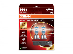Osram lemputės Night Breaker LASER H11 +220%