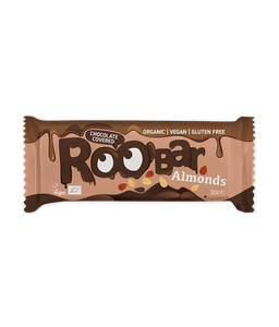 Ekologiškas migdolų batonėlis aplietas šokoladu – Roobar
