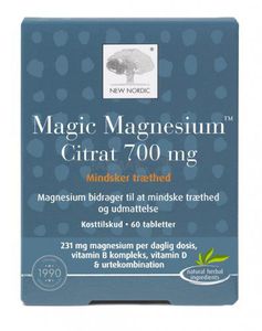 Maisto papildas NEW NORDIC Magic Magnesium Citrat 700mg tabletės N60