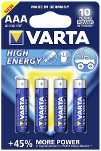 1x4 Varta High Energy Micro AAA LR 03