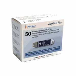 MediSmart Sapphire Plus diagnostinės juostelės (Lobeck) N50