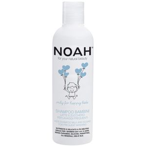 Noah Kids Shampoo Milk And Sugar For Frequent Washing Vaikiškas maitinamasis šampūnas su pienu ir cukrumi dažnam naudojimui, 250 ml 