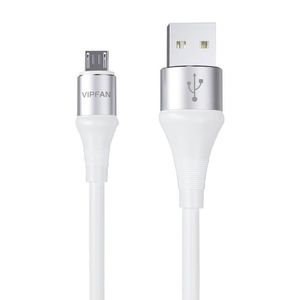 USB to Micro USB cable Vipfan Colorful X09, 3A, 1.2m (white)