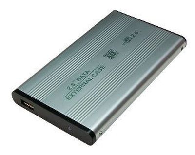 LOGILINK UA0041A HDD enclosure for 2.5 SATA - USB2 Aluminum Silver