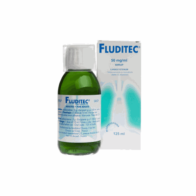 Fluditec 50 mg/ml sirupas 125 ml