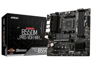 MSI B550M PRO-VDH WIFI pagrindinė plokštė AMD B550 AM4 lizdas „micro ATX“
