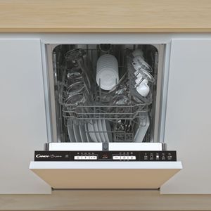 Indaplovė Candy Dishwasher CDIH 1L952 Built-in, Width 44.8 cm, Number of place settings 9, Number of programs 5, Energy efficiency class F, AquaStop function, White