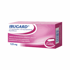 Ibugard 125 mg žvakutės N10